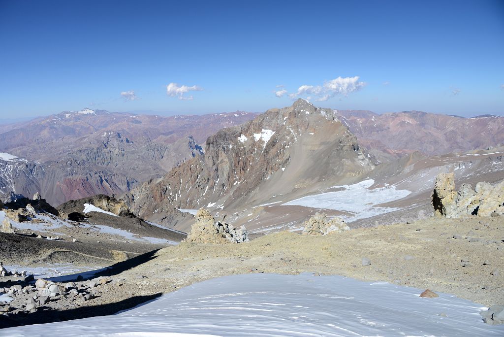 20 Cerro Ameghino With Cerro del Tambillo In The Distance Late Afternoon From Aconcagua Camp 3 Colera